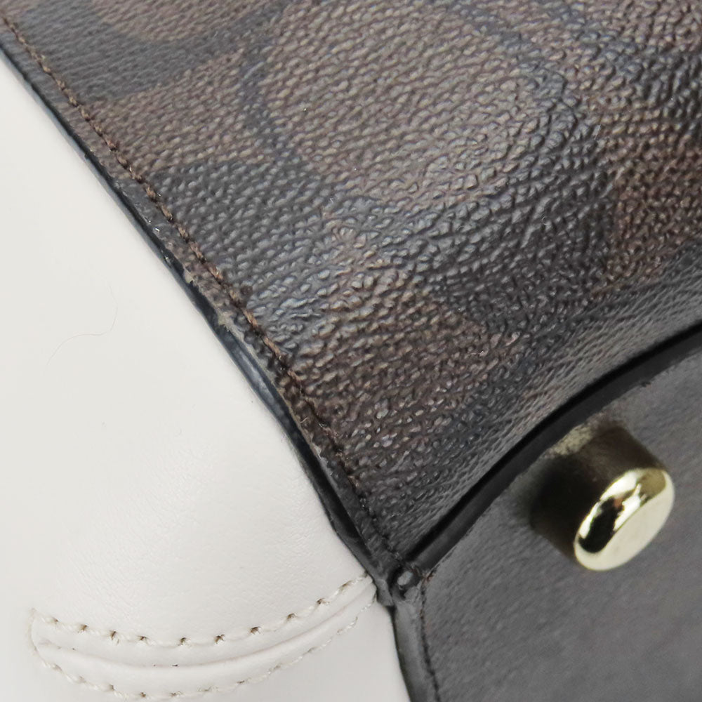 COACH Handbag F57492 PVC, Leather Brown Women Used Authentic