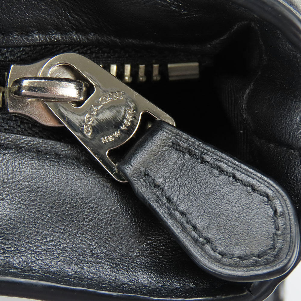 COACH Shoulder Bag F72045 Leather, Nylon black mens Used Authentic