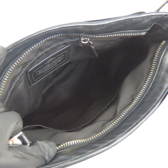 COACH Shoulder Bag F72045 Leather, Nylon black mens Used Authentic