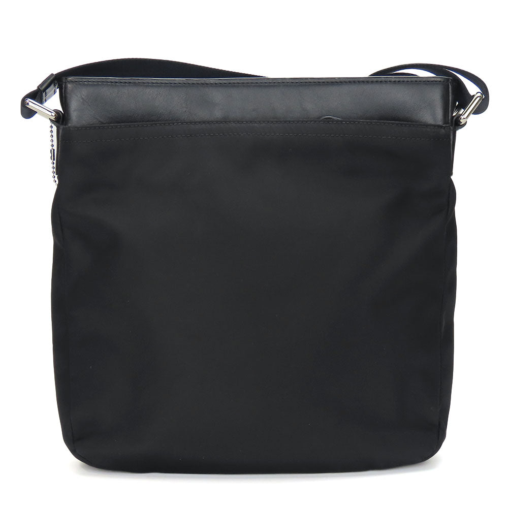 COACH Shoulder Bag F72045 Leather, Nylon black mens Used Authentic