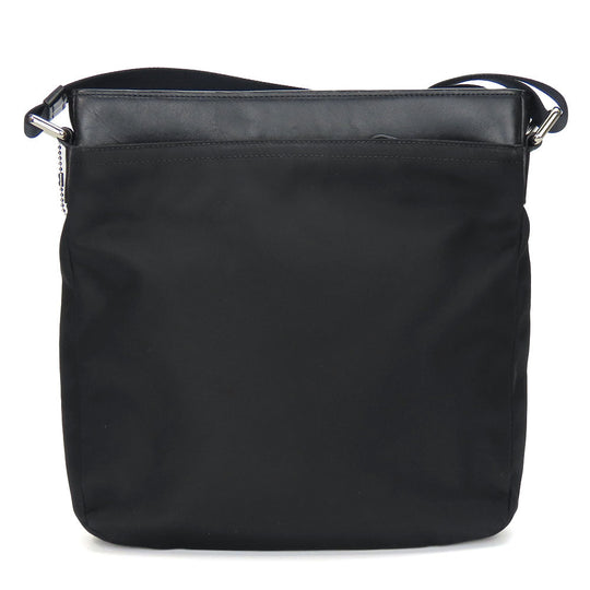 COACH Shoulder Bag F72045 Leather, Nylon black mens Used Authentic