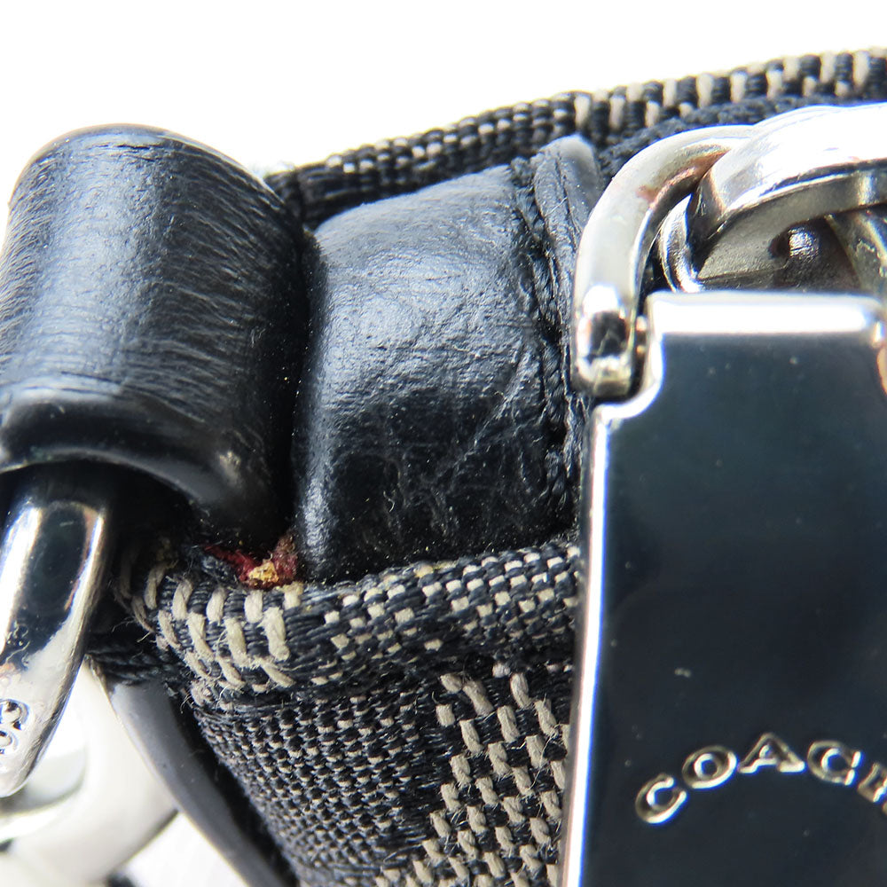 COACH Shoulder Bag 5483 Canvas, Leather gray Women Used Authentic