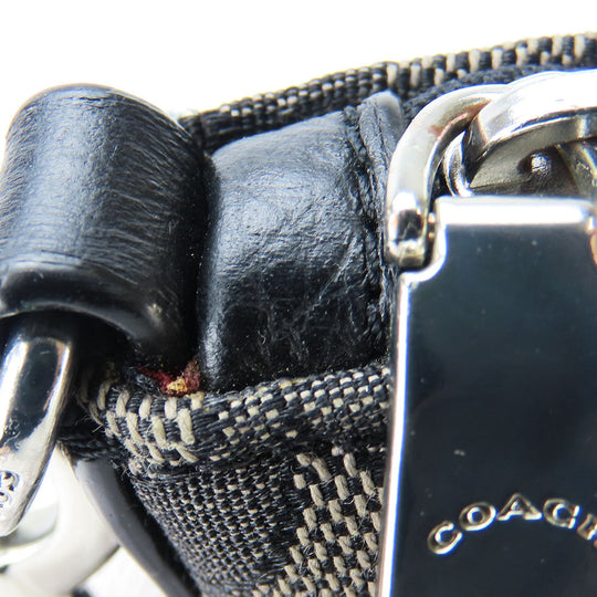 COACH Shoulder Bag 5483 Canvas, Leather gray Women Used Authentic