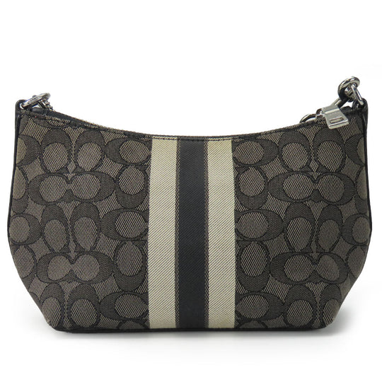 COACH Shoulder Bag 5483 Canvas, Leather gray Women Used Authentic