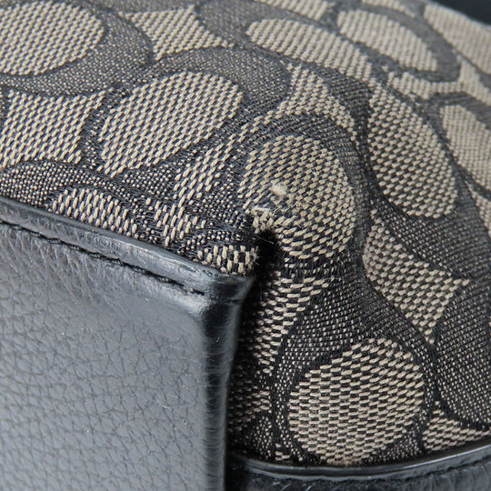 COACH Shoulder Bag 5483 Canvas, Leather gray Women Used Authentic