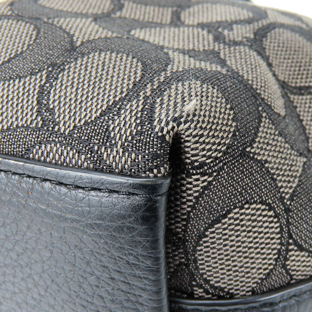 COACH Shoulder Bag 5483 Canvas, Leather gray Women Used Authentic