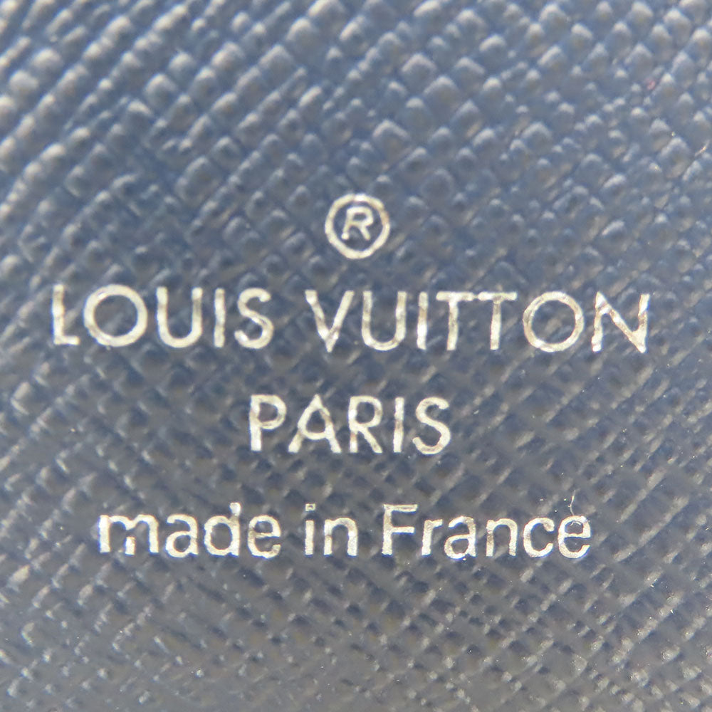 LOUIS VUITTON Bifold Wallet M62046 Taiga Blue Marine Portefeuille Amerigo NM