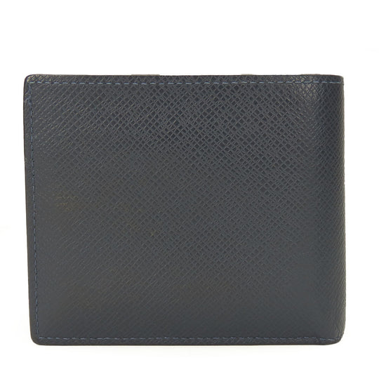 LOUIS VUITTON Bifold Wallet M62046 Taiga Blue Marine Portefeuille Amerigo NM
