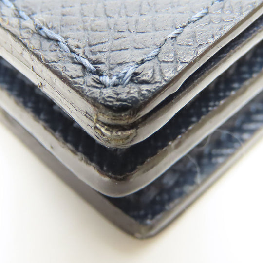 LOUIS VUITTON Bifold Wallet M62046 Taiga Blue Marine Portefeuille Amerigo NM