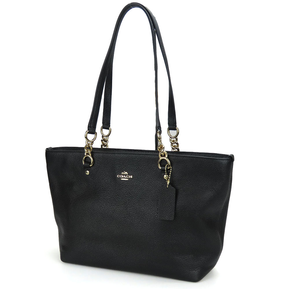 COACH Tote Bag 36604 leather black Women Used Authentic