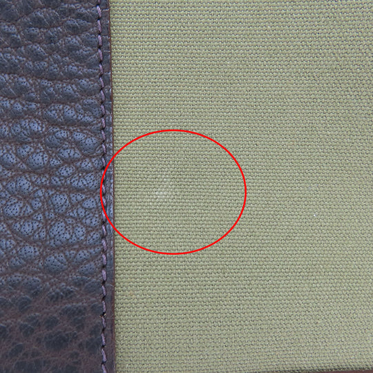 HERMES Tote Bag Canvas, Leather Khaki green Garden party PM unisex(Unisex) Used Authentic