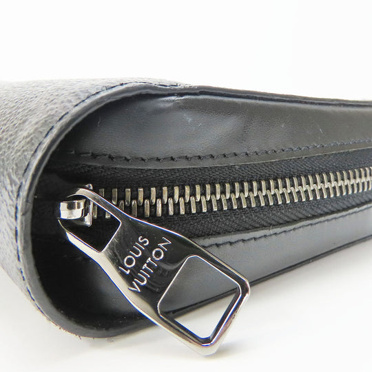 LOUIS VUITTON Long Wallet Purse M61698 Monogram Eclipse black Zippy XL mens Used Authentic