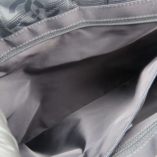CHANEL Tote Bag Nylon, Leather black New Travel Line MM Women Used Authentic
