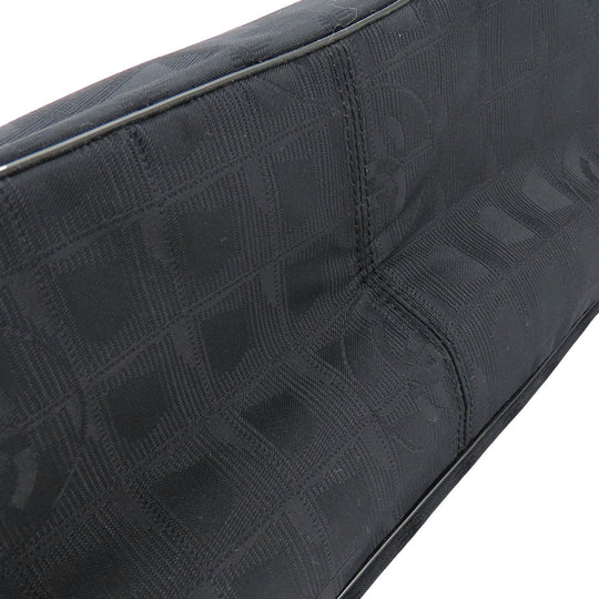 CHANEL Tote Bag Nylon, Leather black New Travel Line MM Women Used Authentic