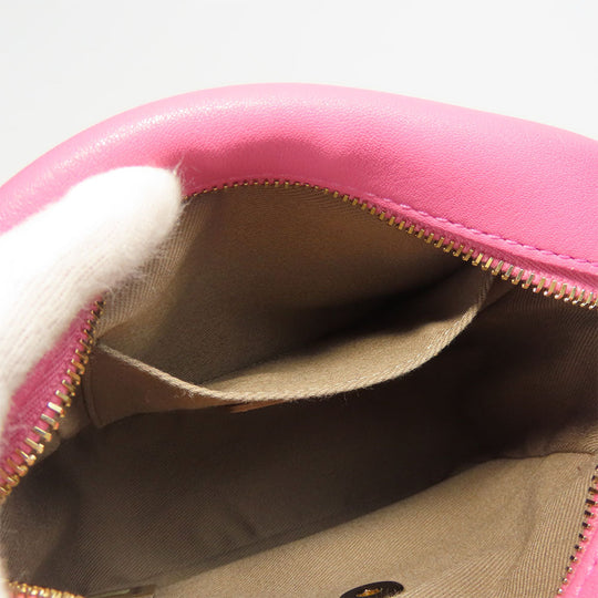 CHANEL Shoulder Bag leather pink Matrasse Women Used Authentic