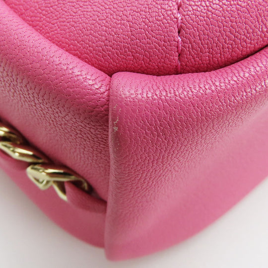 CHANEL Shoulder Bag leather pink Matrasse Women Used Authentic