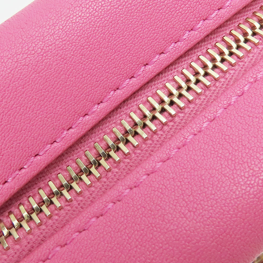 CHANEL Shoulder Bag leather pink Matrasse Women Used Authentic