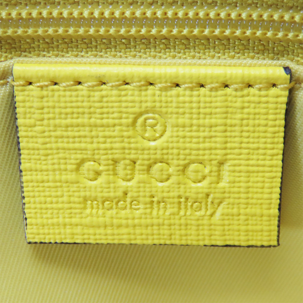 GUCCI Backpack 433578 GG Supreme canvas, leather beige Smiling Plant Chilled license Women Used Authentic