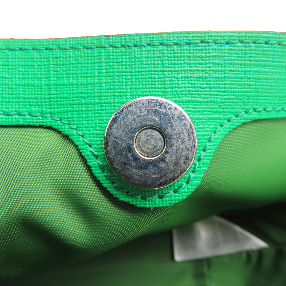 GUCCI Handbag 410812 GG Supreme canvas, leather green Chilled license Women Used Authentic
