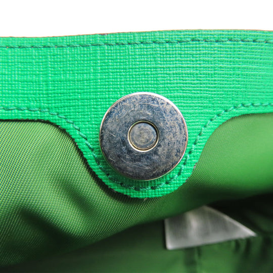 GUCCI Handbag 410812 GG Supreme canvas, leather green Chilled license Women Used Authentic