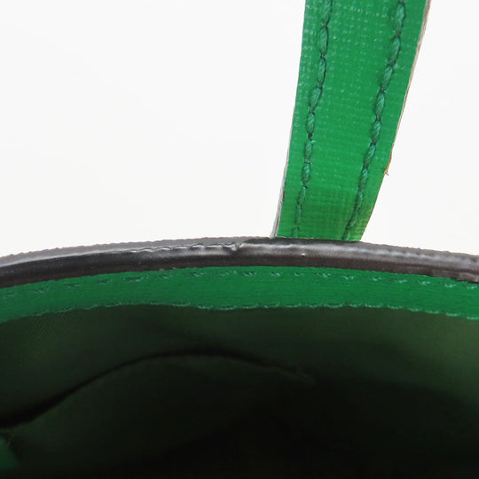 GUCCI Handbag 410812 GG Supreme canvas, leather green Chilled license Women Used Authentic
