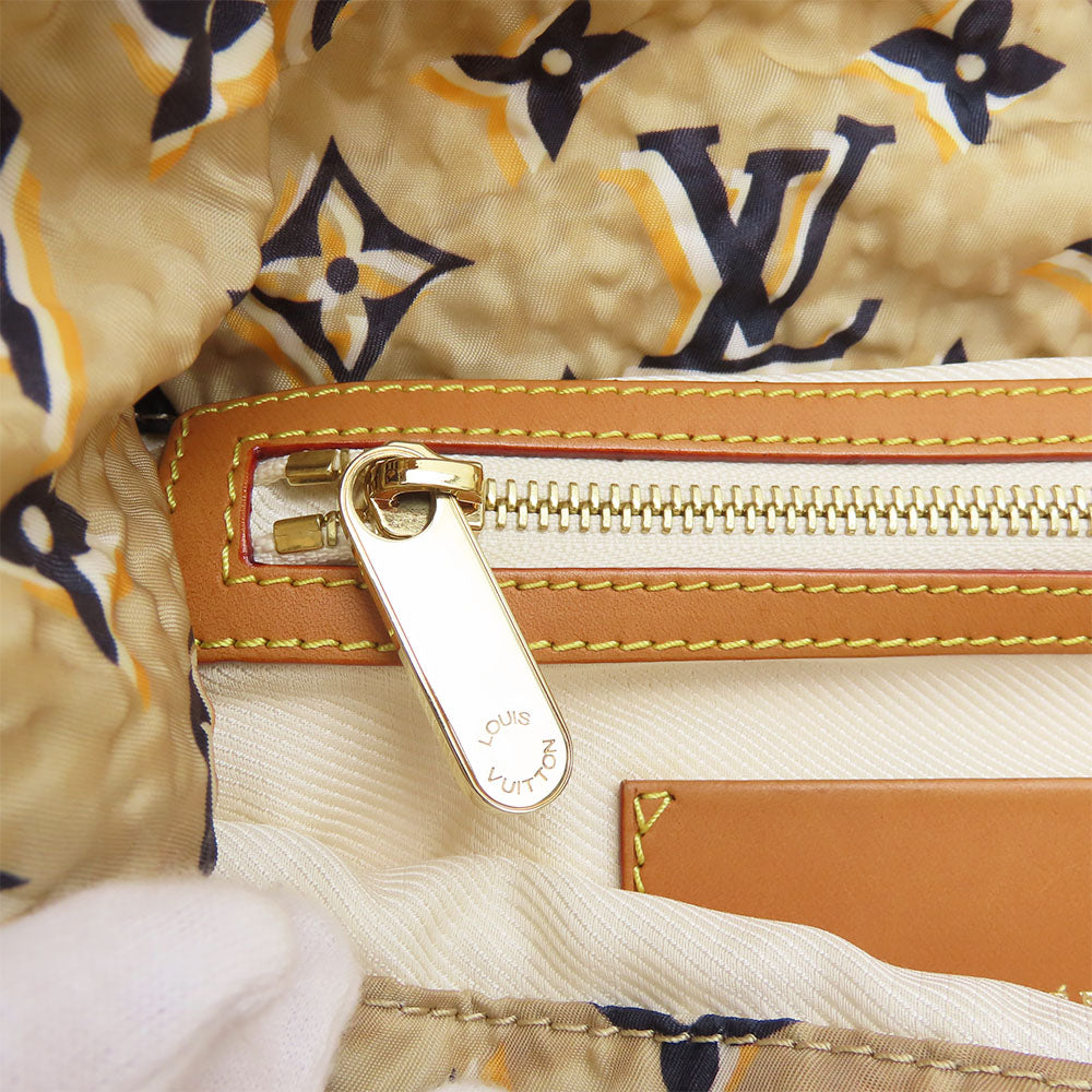 LOUIS VUITTON Shoulder Bag M40236 Nylon beige Cruise line Bull MM Women Used Authentic