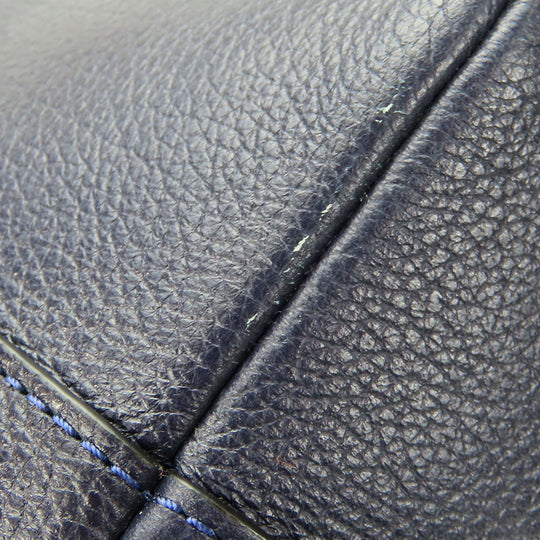 COACH Shoulder Bag F35684 leather Navy Women Used Authentic