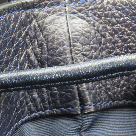 COACH Shoulder Bag F35684 leather Navy Women Used Authentic