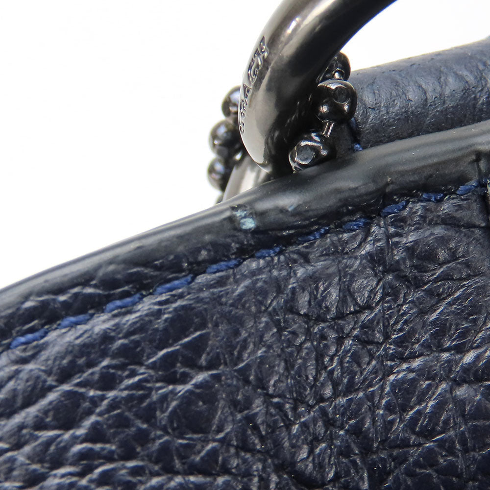 COACH Shoulder Bag F35684 leather Navy Women Used Authentic