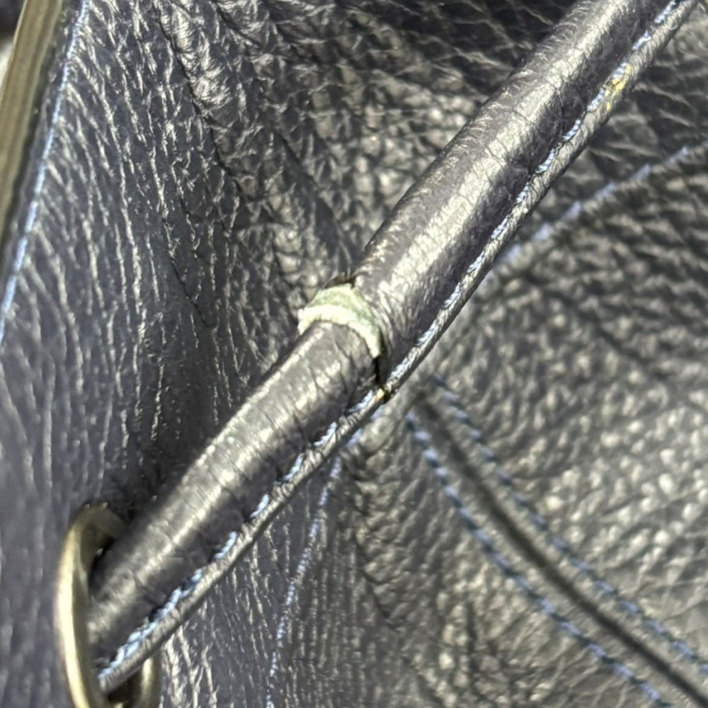 COACH Shoulder Bag F35684 leather Navy Women Used Authentic