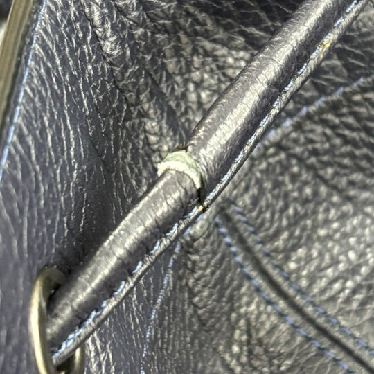 COACH Shoulder Bag F35684 leather Navy Women Used Authentic