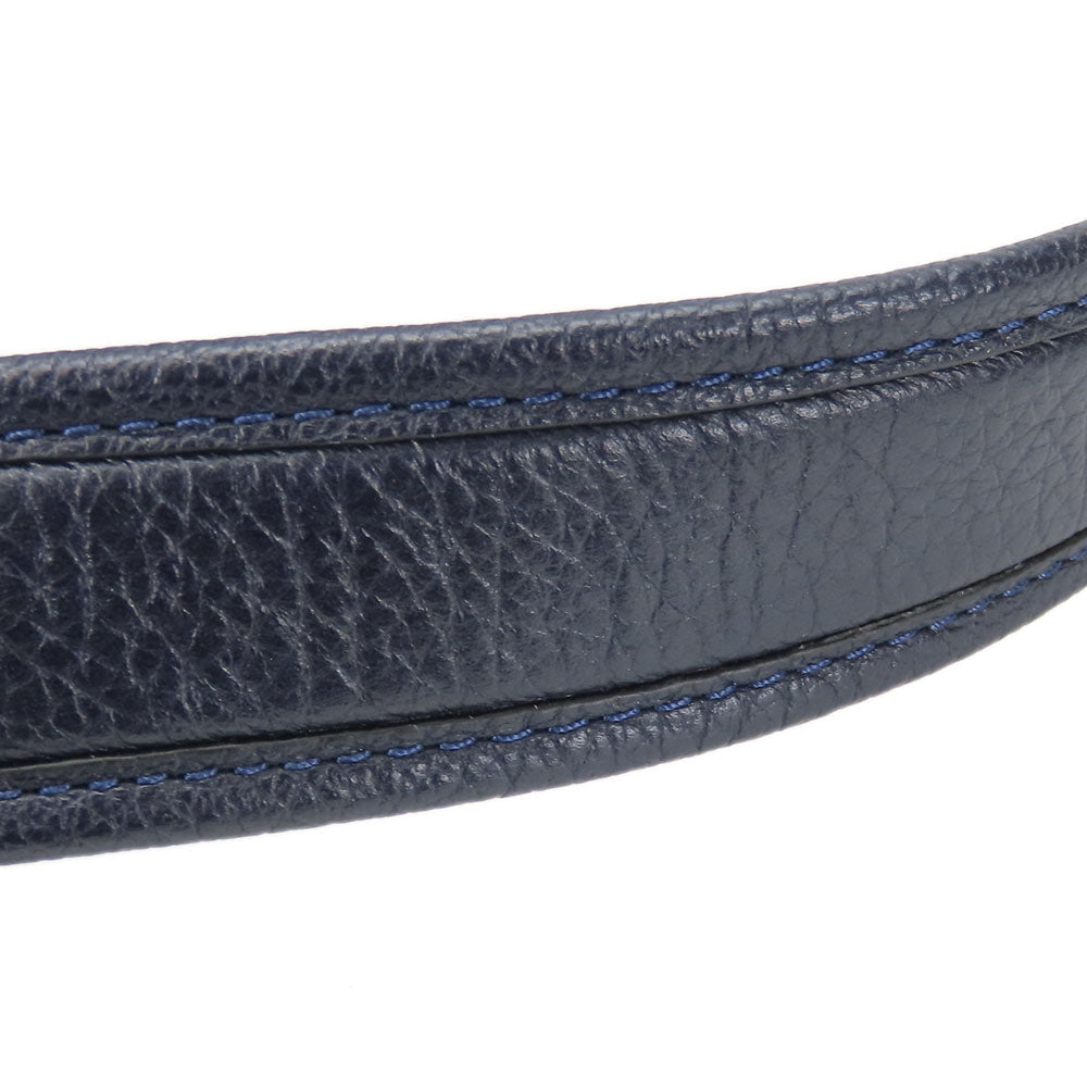 COACH Shoulder Bag F35684 leather Navy Women Used Authentic