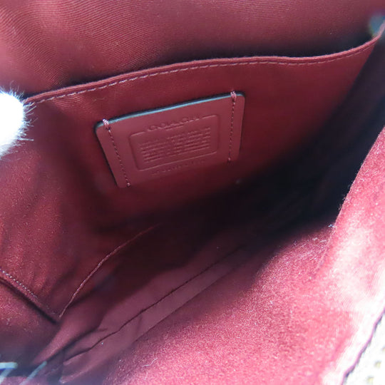 COACH Shoulder Bag C1554 PVC, Leather Red Signature Women Used Authentic