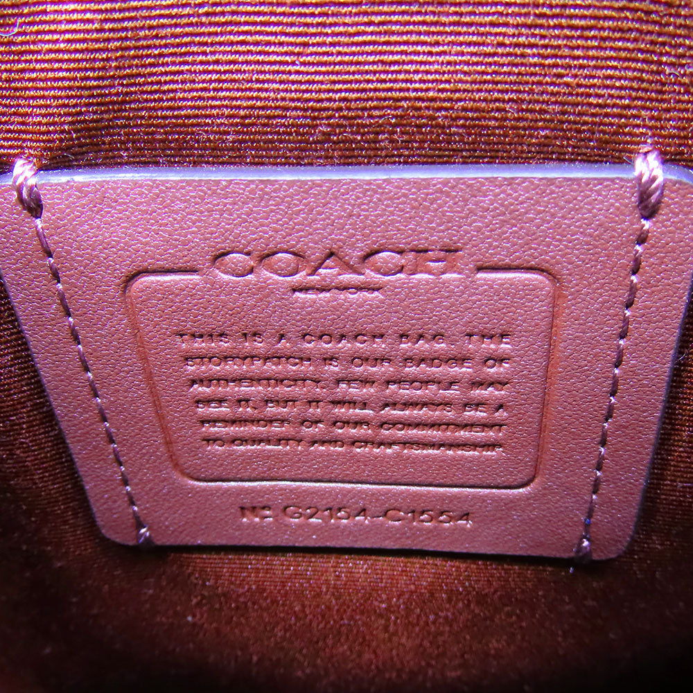 COACH Shoulder Bag C1554 PVC, Leather Red Signature Women Used Authentic