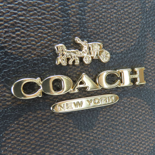 COACH Shoulder Bag C1554 PVC, Leather Red Signature Women Used Authentic