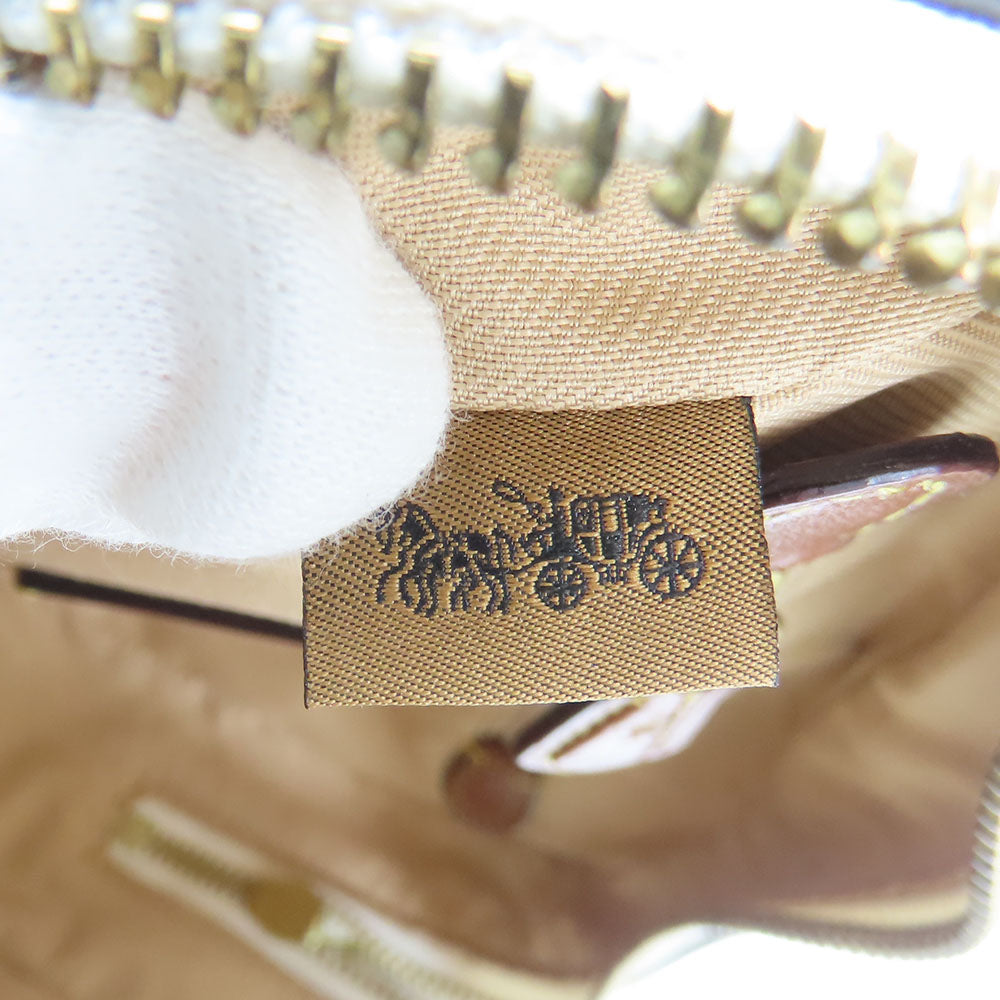 COACH Shoulder Bag 31695 leather beige Women Used Authentic