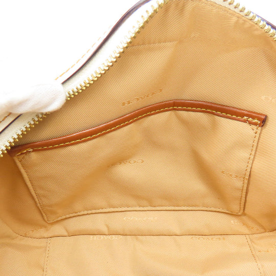 COACH Shoulder Bag 31695 leather beige Women Used Authentic