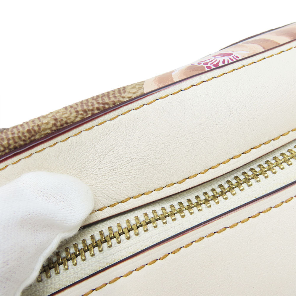 COACH Shoulder Bag 31695 leather beige Women Used Authentic