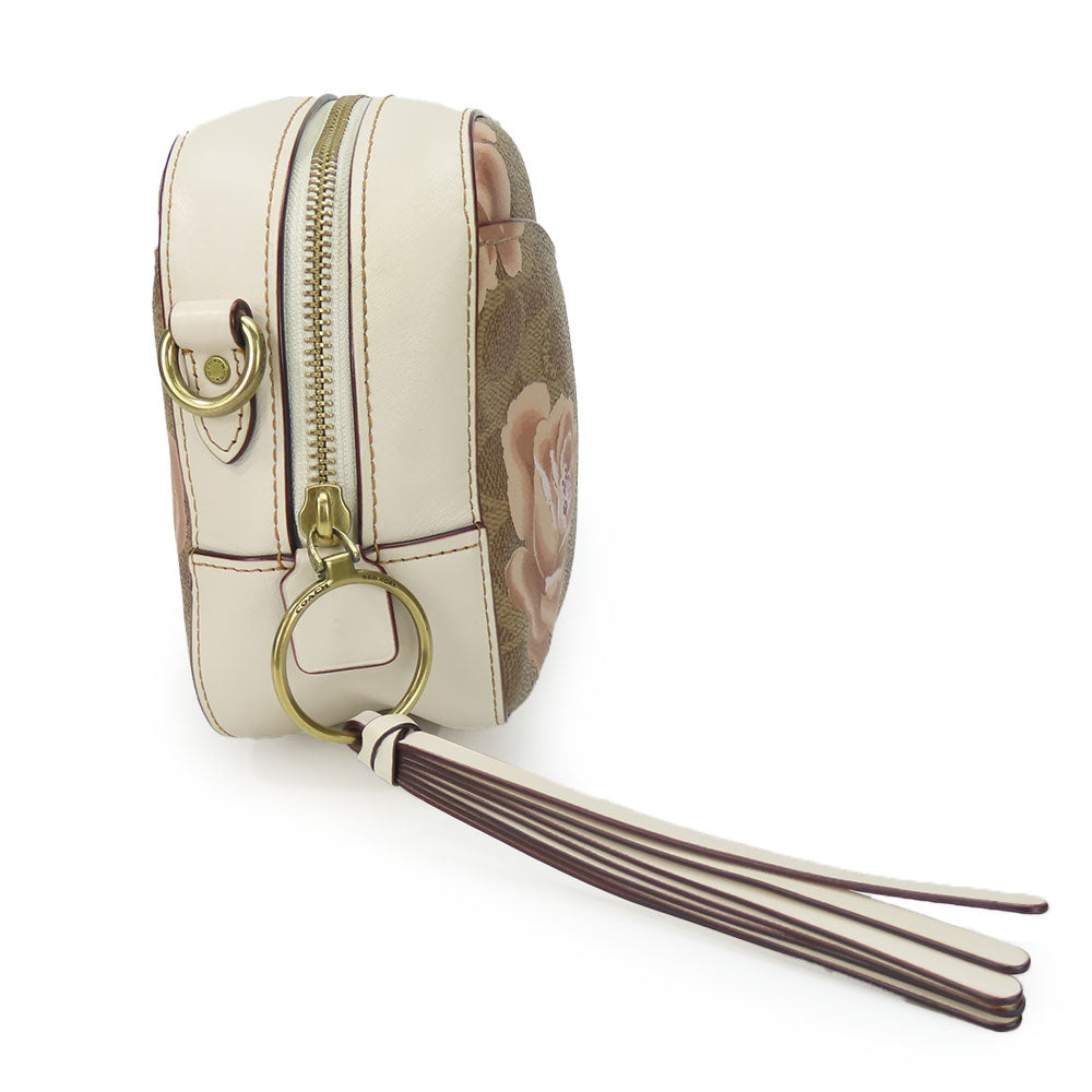 COACH Shoulder Bag 31695 leather beige Women Used Authentic