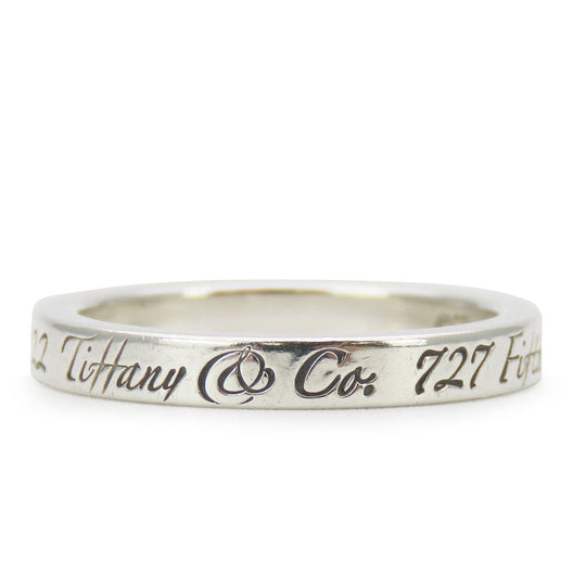 TIFFANY&Co. Ring Silver925 Silver New York Notes narrowing Women Used Authentic