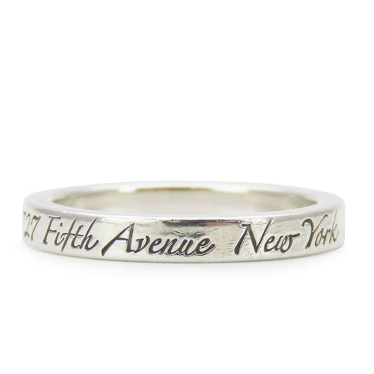 TIFFANY&Co. Ring Silver925 Silver New York Notes narrowing Women Used Authentic