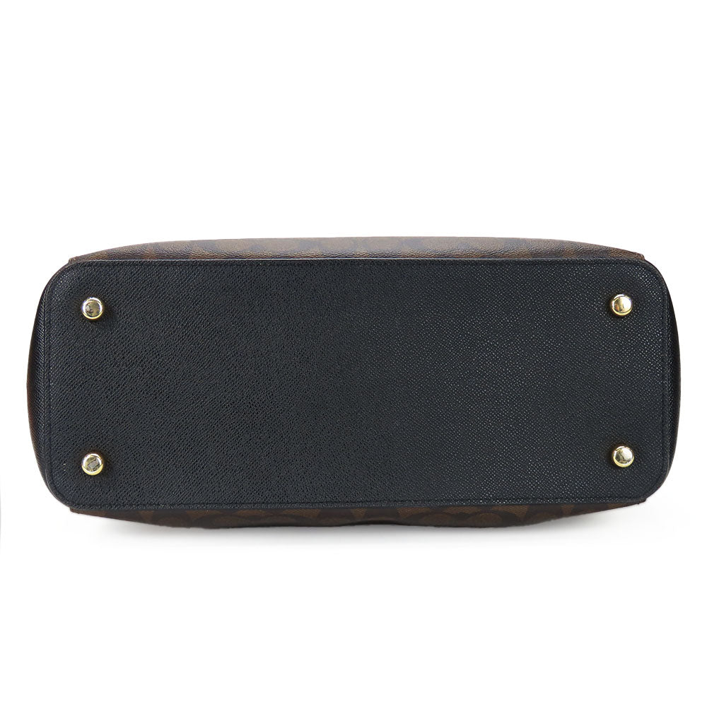 COACH Handbag F31475 Leather, PVC black Signature Women Used Authentic