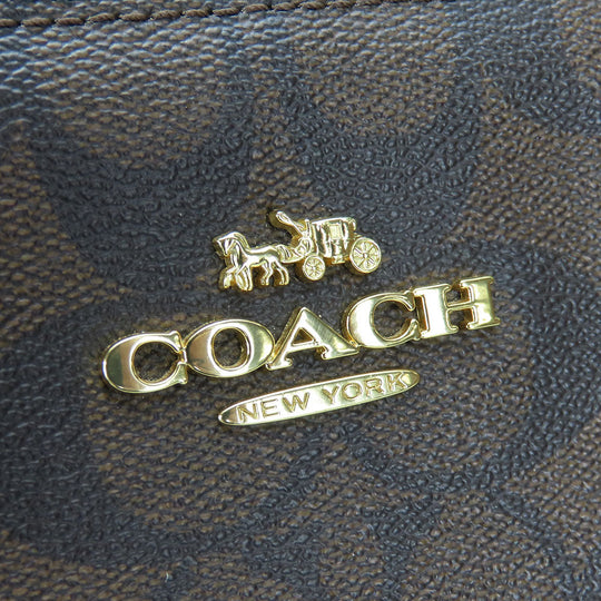 COACH Handbag F31475 Leather, PVC black Signature Women Used Authentic