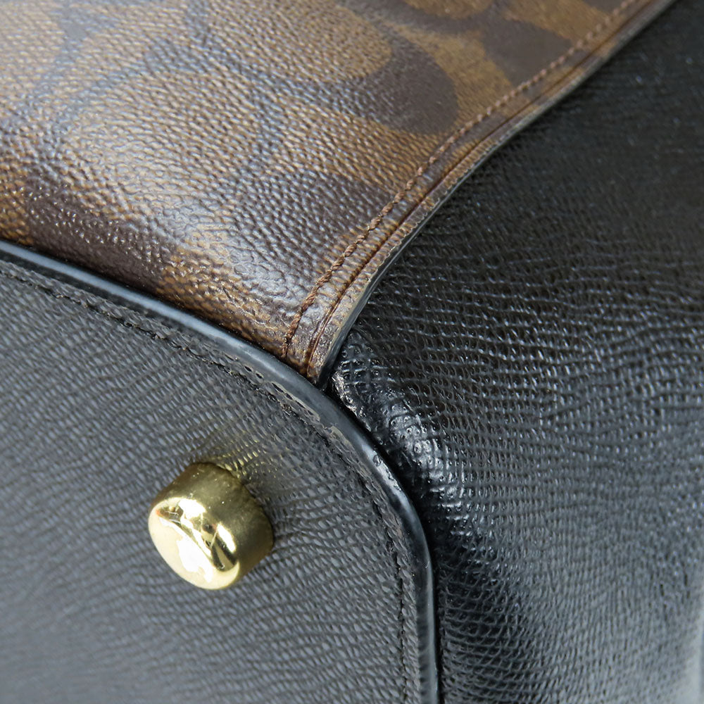 COACH Handbag F31475 Leather, PVC black Signature Women Used Authentic