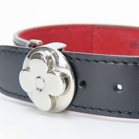 LOUIS VUITTON Bangle ‚l64447 Calfskin, Metal Noir Monogram Brass Le Vogue Rack Women Used Authentic