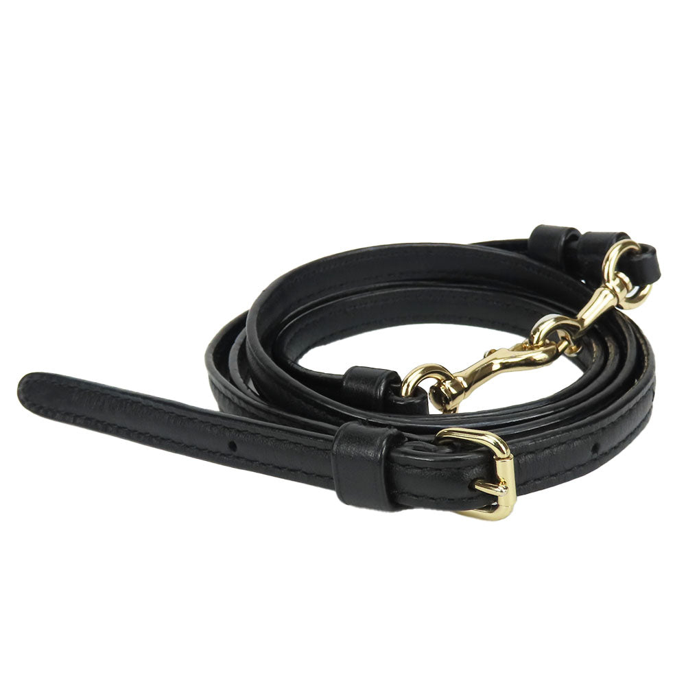 COACH Shoulder Bag F73952 leather black Women Used Authentic