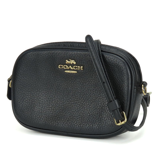 COACH Shoulder Bag F73952 leather black Women Used Authentic