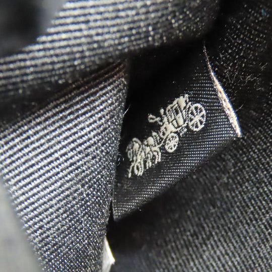 COACH Shoulder Bag F73952 leather black Women Used Authentic