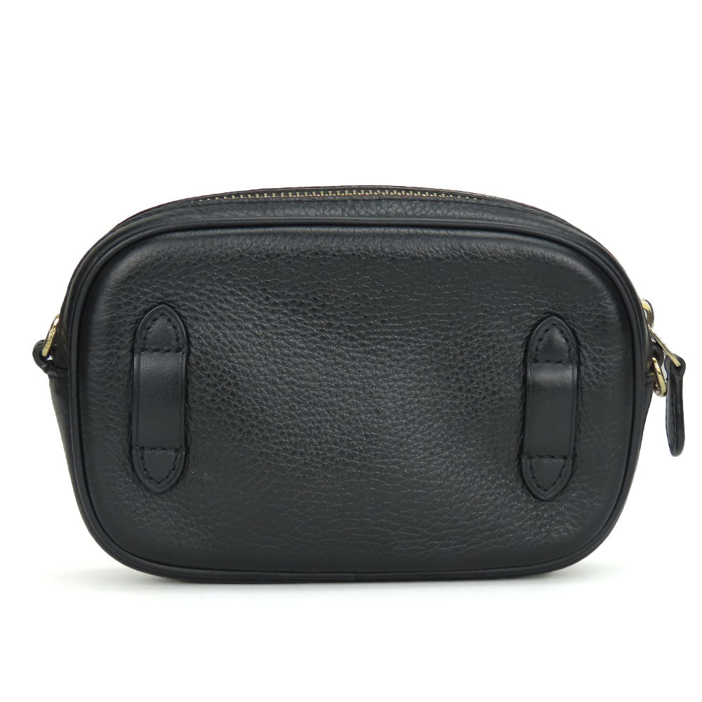 COACH Shoulder Bag F73952 leather black Women Used Authentic