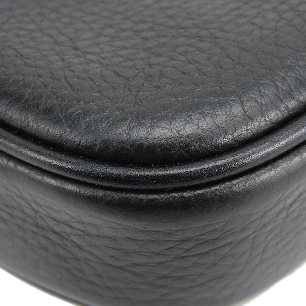 COACH Shoulder Bag F73952 leather black Women Used Authentic